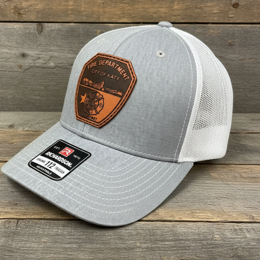 Custom Leather Patch Hats by Anchor Point Threads