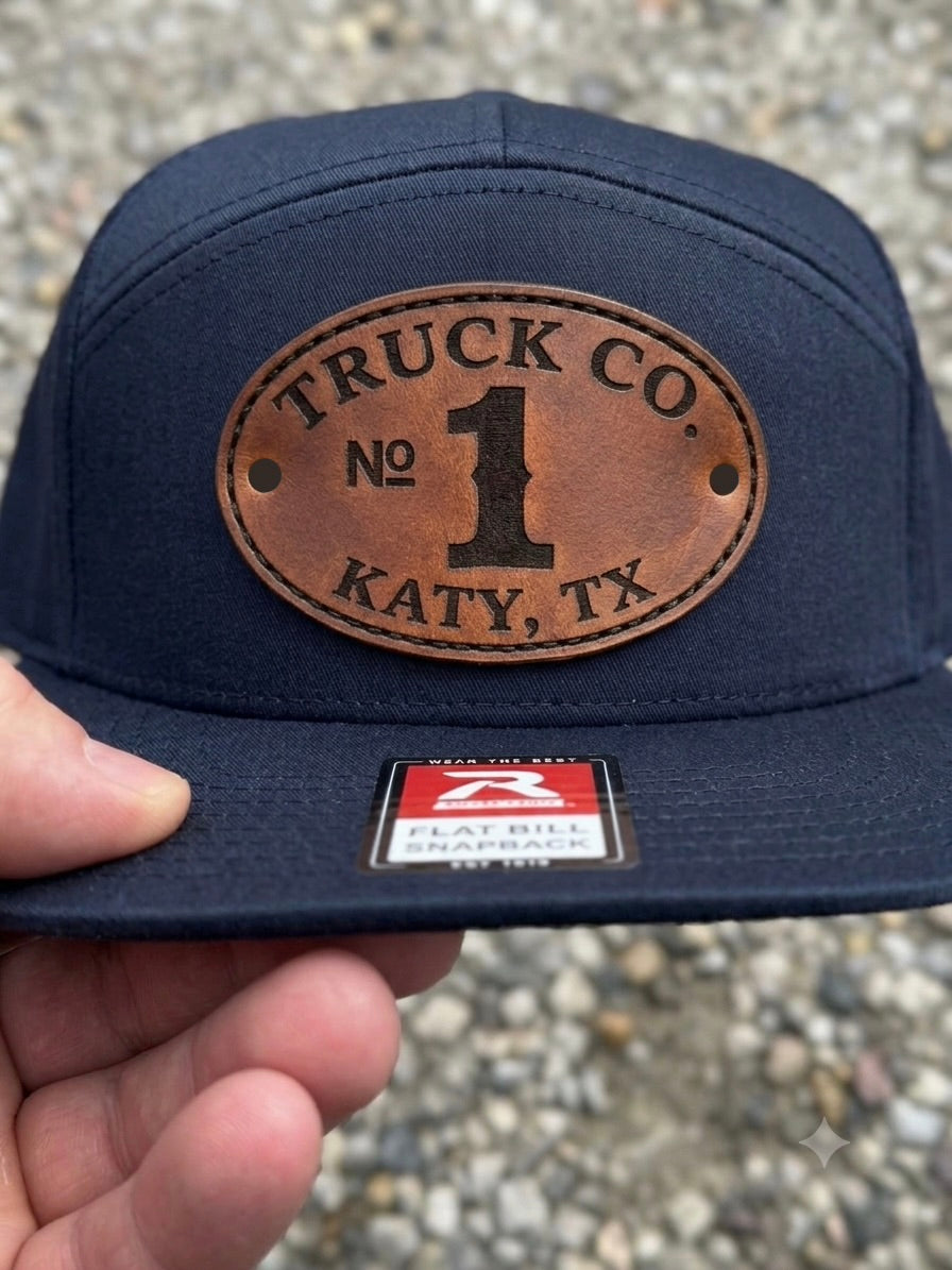 Custom Leather Patch Hats by Anchor Point Threads