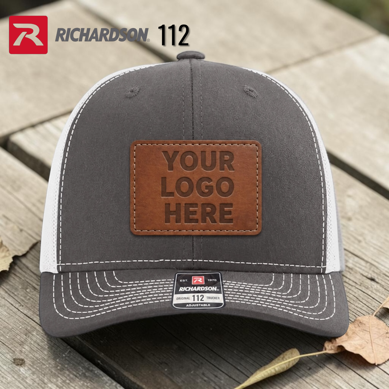Custom Leather Patch Hats by Anchor Point Threads