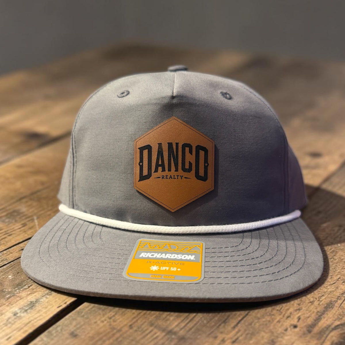 Custom leather patch hat for Danco Realty