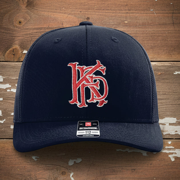 Fire department Letter Stack Hat on a Richardson 323
